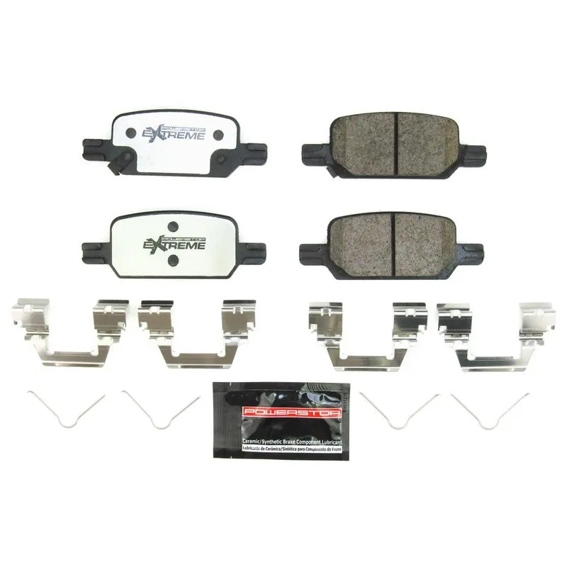 Z36-2370 – POWERSTOP Brake Pad, FMSI Number D2370 Carbon-Fiber Ceramic Brake Pads Set Of 4 With Premium Stainless Ste...